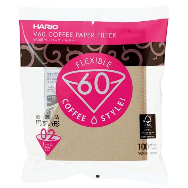 Hario Misarashi Brown Paper Filters - V60-02 - 100 Pieces