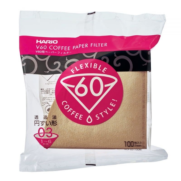 Hario Misarashi brown paper filters - V60-03 - 100 pieces