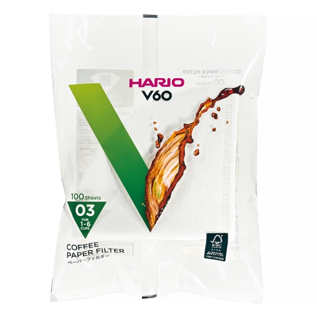 Picture of Hario V60 Paper Filters 03 White 100 pcs